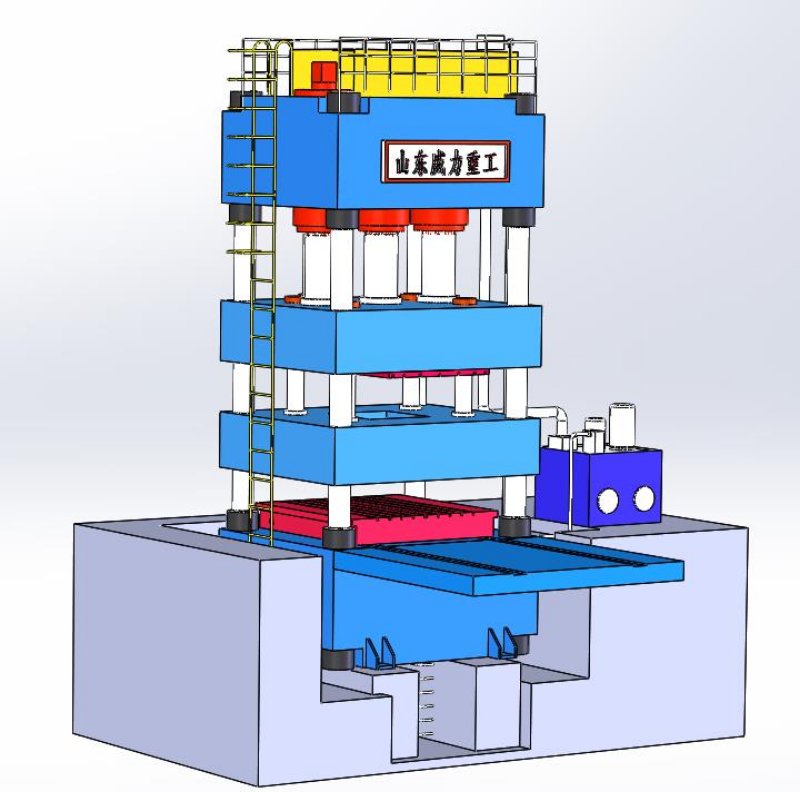 封頭拉伸機(jī)的立體圖