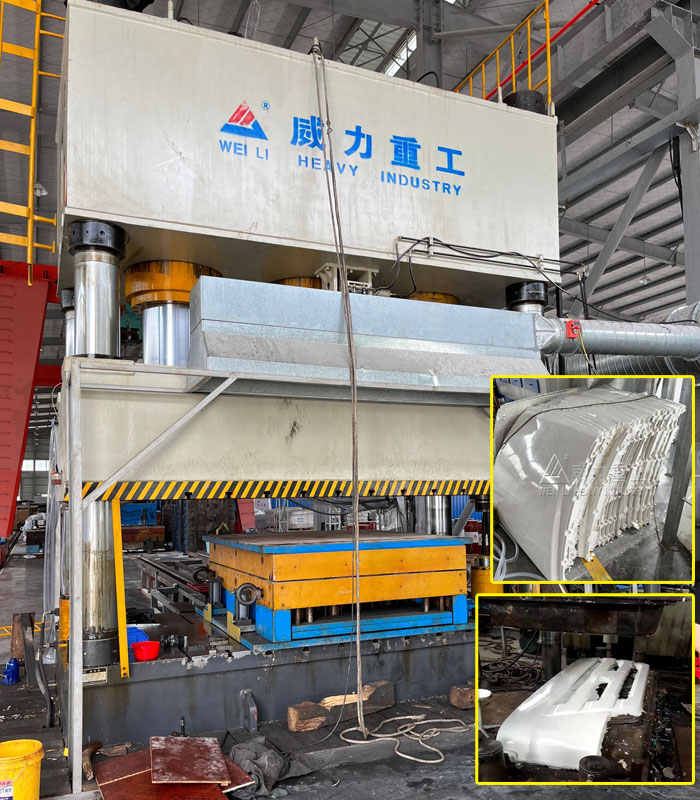 2000噸四柱模壓液壓機(jī)(SMC汽車(chē)保險(xiǎn)杠、導(dǎo)流罩)